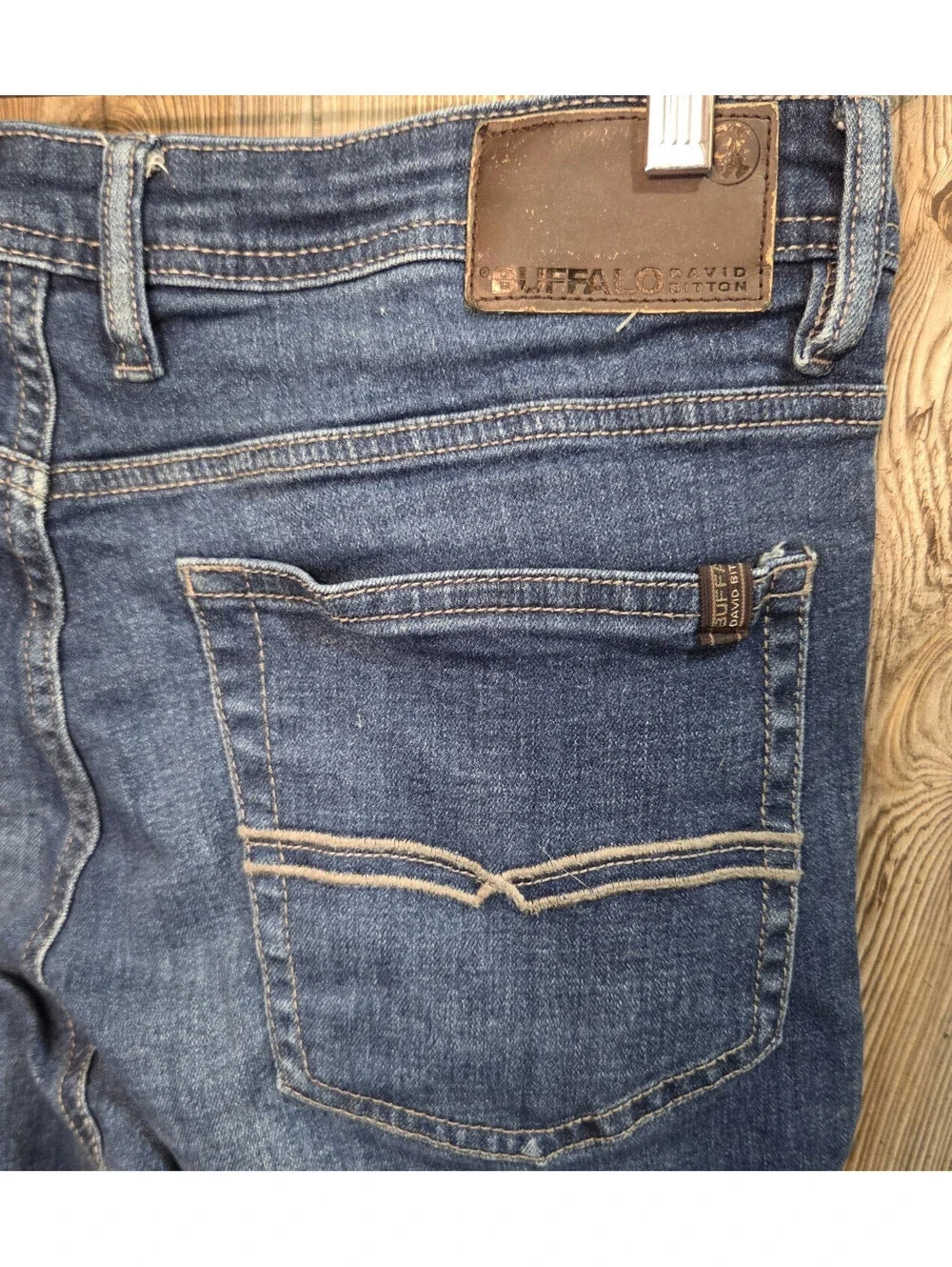 Buffalo by David Bitton Jackson Straight Stretch Denim Blue Jeans Size 34x32